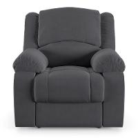 Poltrona Do Papai Reclinável Melim Controle Power Elétrico Usb Veludo Cinza Fh1 - D'rossi