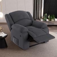 Poltrona Do Papai Reclinável Melim Controle Power Elétrico Usb Veludo Cinza Fh1 - D'rossi - 7