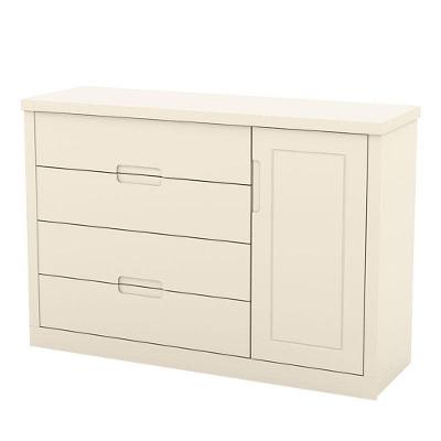 Cômoda Infantil Tutto New Off White 4 Gavetas em MDF com Puxadores Embutidos
