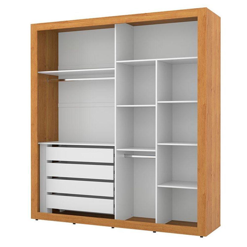 Guarda Roupa Tutto New 2 Portas De Correr Freijó Branco Soft - Matic - 2