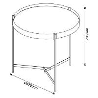 Mesa Lateral Aqua Grande Com Espelho Cobre - Imcal - 4