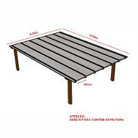 Kit Policarbonato Branco Refletivo 6mm 4,00m X 6,00m - Perfis Naturais - 5