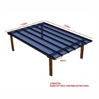 Kit Policarbonato Azul 6mm 4,00m X 6,00m - Perfis Naturais - 5