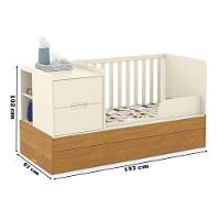 Berço Americano Multifuncional Formare Off White Freijó Com Colchão Gazin - Matic