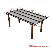 Kit Policarbonato Branco Refletivo 6mm 2,00m X 6,00m - Perfis Naturais - 5