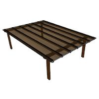 Kit Policarbonato Bronze 6mm 4,00m X 6,00m - Perfis Naturais - 1