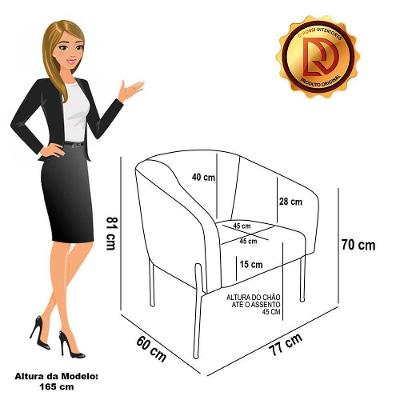 Poltrona Decorativa Pé Ferro Dourado Kit 2 Stella Bouclê Cinza D03 - D'rossi