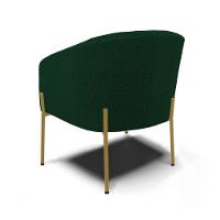 Namoradeira E 2 Poltronas Pé Ferro Dourado Stella Bouclê Verde D03 - D'rossi - 6