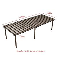 Kit Policarbonato Cristal 4mm 12,00m X 2,00m - Perfis Naturais - 3