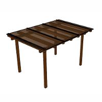 Kit Policarbonato Bronze 4mm 3,00m X 1,00m - Perfis Naturais - 1