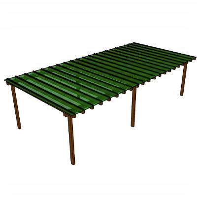 Kit Policarbonato Verde 4mm 12,00m X 3,00m - Perfis Naturais