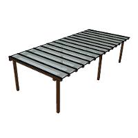 Kit Policarbonato Cristal 4mm 7,00m X 3,00m - Perfis Naturais - 1