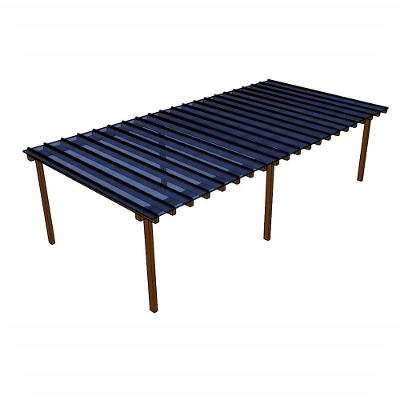 Kit Policarbonato Azul 4mm 10,00m X 6,00m - Perfis Naturais