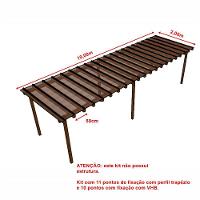 Kit Policarbonato Bronze 4mm 10,00m X 2,00m - Perfis Naturais - 5