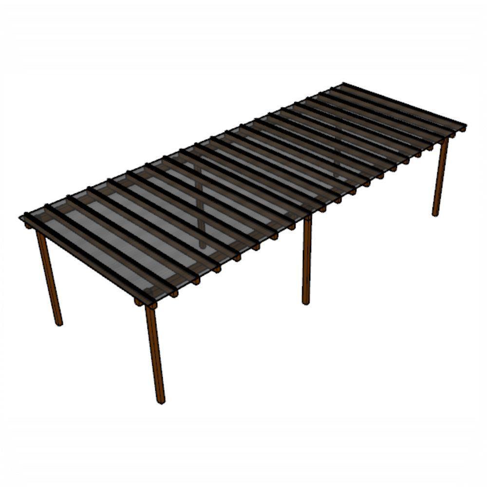 Kit Policarbonato Fume 4mm 10,00m X 3,00m - Perfis Naturais - 1