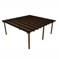 Kit Policarbonato Bronze 6mm 6,00m X 6,00m - Perfis Naturais - 1