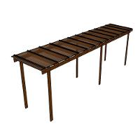 Kit Policarbonato Bronze 6mm 8,00m X 1,50m - Perfis Naturais - 1