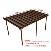 Kit Policarbonato Bronze 4mm 5,00m X 2,00m - Perfis Naturais - 5