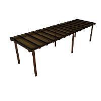 Kit Policarbonato Bronze 4mm 7,00m X 2,00m - Perfis Naturais - 1