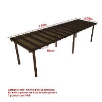 Kit Policarbonato Bronze 4mm 7,00m X 2,00m - Perfis Naturais - 5