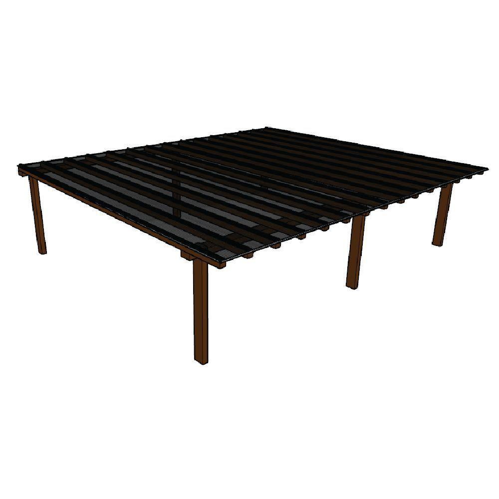 Kit Policarbonato Fume 4mm 7,00m X 6,00m - Perfis Naturais - 1