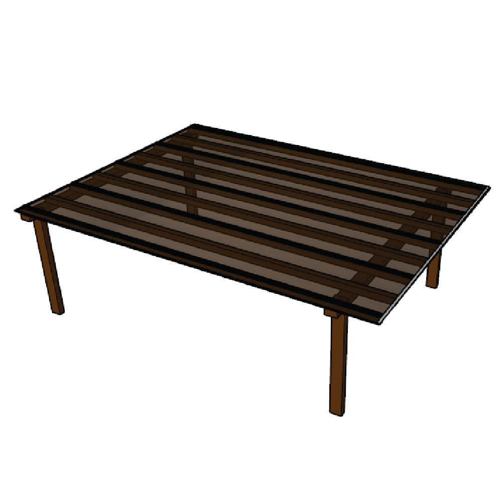 Kit Policarbonato Bronze 4mm 4,00m X 6,00m - Perfis Naturais - 1