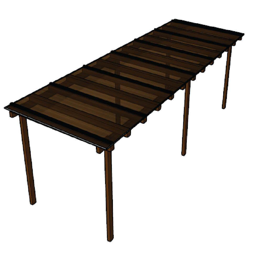 Kit Policarbonato Bronze 4mm 6,00m X 3,00m - Perfis Naturais - 1