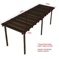 Kit Policarbonato Bronze 4mm 6,00m X 3,00m - Perfis Naturais - 5