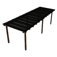 Kit Policarbonato Fume 4mm 6,00m X 1,50m - Perfis Naturais - 1