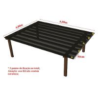 Kit Policarbonato Fume 4mm 4,00m X 6,00m - Perfis Naturais - 5