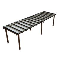 Kit Policarbonato Cristal 4mm 7,00m X 2,00m - Perfis Naturais - 1