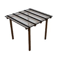 Kit Policarbonato Cristal 4mm 2,00m X 3,00m - Perfis Naturais - 1