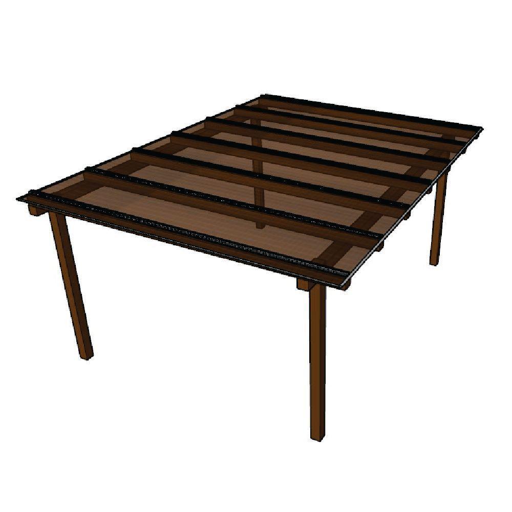 Kit Policarbonato Bronze 6mm 4,00m X 1,00m - Perfis Naturais - 1