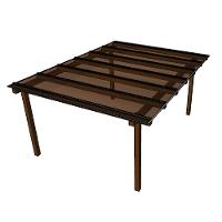 Kit Policarbonato Bronze 6mm 4,00m X 1,00m - Perfis Naturais - 1