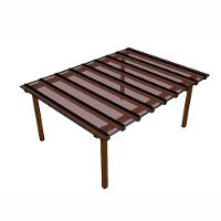 Kit Policarbonato Bronze 3mm 4,00m X 3,00m - Perfis Naturais - 1