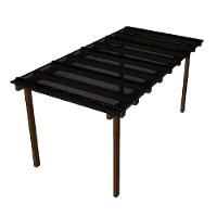 Kit Policarbonato Fume 4mm 4,00m X 1,00m - Perfis Naturais - 1