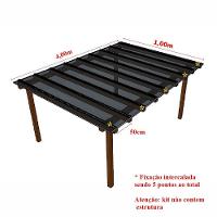 Kit Policarbonato Fume 4mm 4,00m X 1,00m - Perfis Naturais - 5