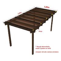 Kit Policarbonato Bronze 4mm 4,00m X 1,00m - Perfis Naturais - 5