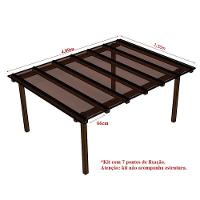 Kit Policarbonato Bronze 6mm 4,00m X 1,50m - Perfis Naturais - 4