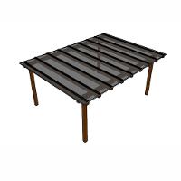 Kit Policarbonato Fume 3mm 4,00m X 3,00m - Perfis Naturais - 1