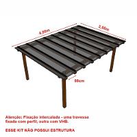 Kit Policarbonato Fume 3mm 4,00m X 3,00m - Perfis Naturais - 5