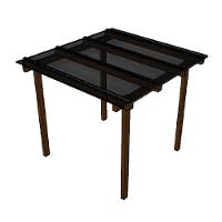 Kit Policarbonato Fume 6mm 2,00m X 2,00m - Perfis Naturais - 1