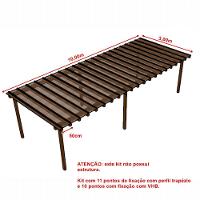 Kit Policarbonato Bronze 4mm 10,00m X 3,00m - Perfis Naturais - 5
