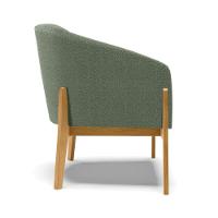 Poltrona Decorativa Base Madeira Kit 2 Stella Bouclê Menta D03 - D'rossi - 2