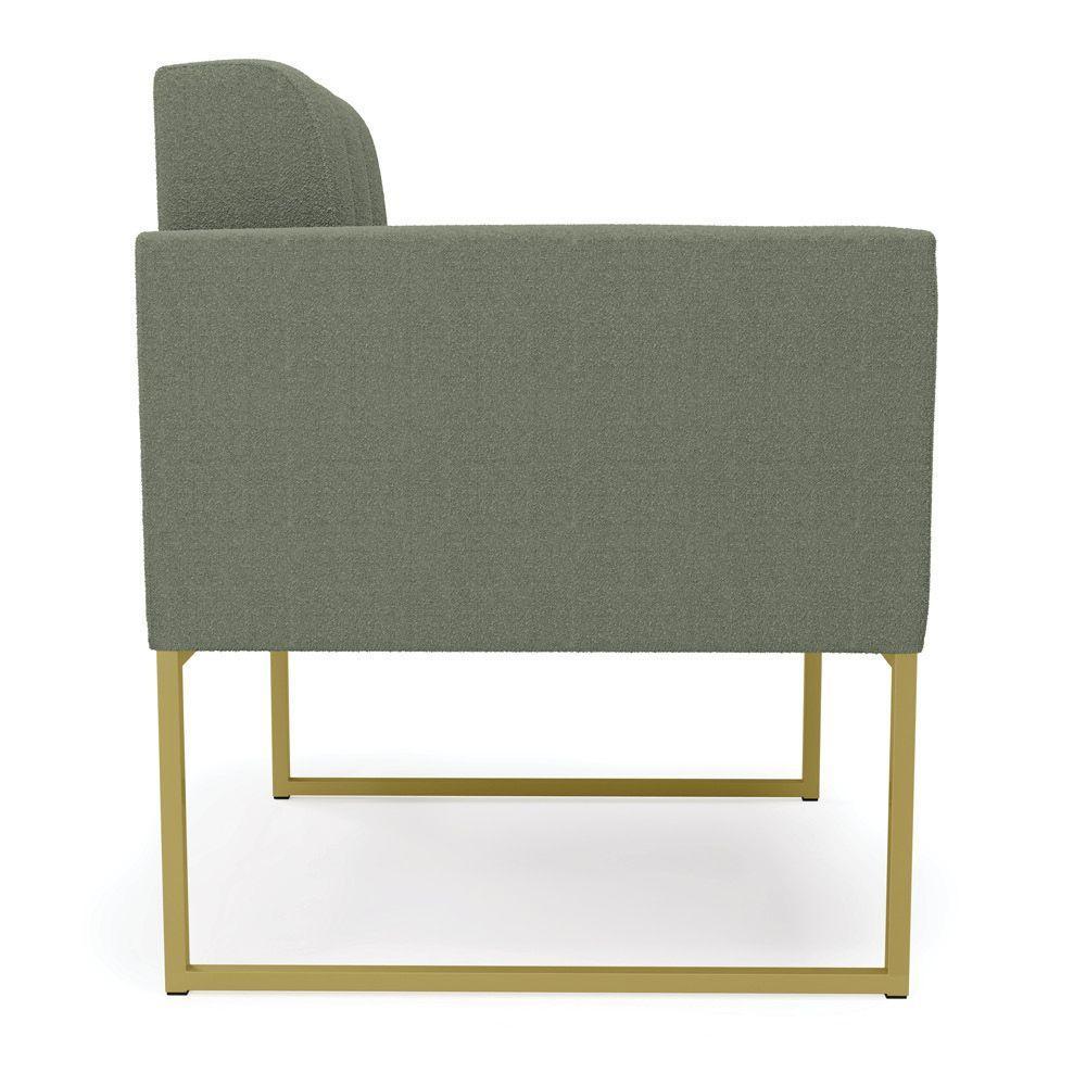 Poltrona Sala De Estar Industrial Dourado Elisa Bouclê D03 - D'rossi Cor Menta - 2