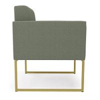 Poltrona Sala De Estar Industrial Dourado Elisa Bouclê D03 - D'rossi Cor Menta - 2