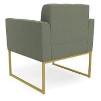 Poltrona Sala De Estar Industrial Dourado Elisa Bouclê D03 - D'rossi Cor Menta