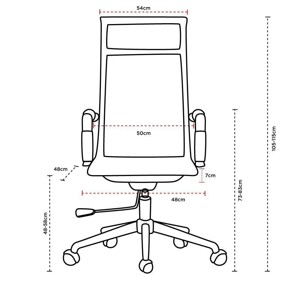 Cadeira De Escritório Esteirinha Base Cromada Com Rodinha Fortt Turin Preta Cef04-p - 7