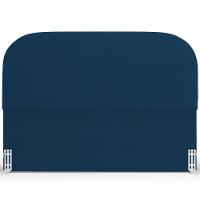Cabeceira Cama Box King 195cm Lanna Com Puff Recamier Doha W01 Suede Azul Marinho - Lyam Decor - 8
