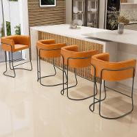 Kit 03 Banquetas Baixa Base De Aço Preto Betina D02 Couríssimo Whisky B-90 - Lyam Decor - 6